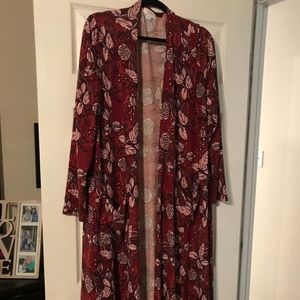 LuLaRoe Sarah Duster Cardigan Floral XL